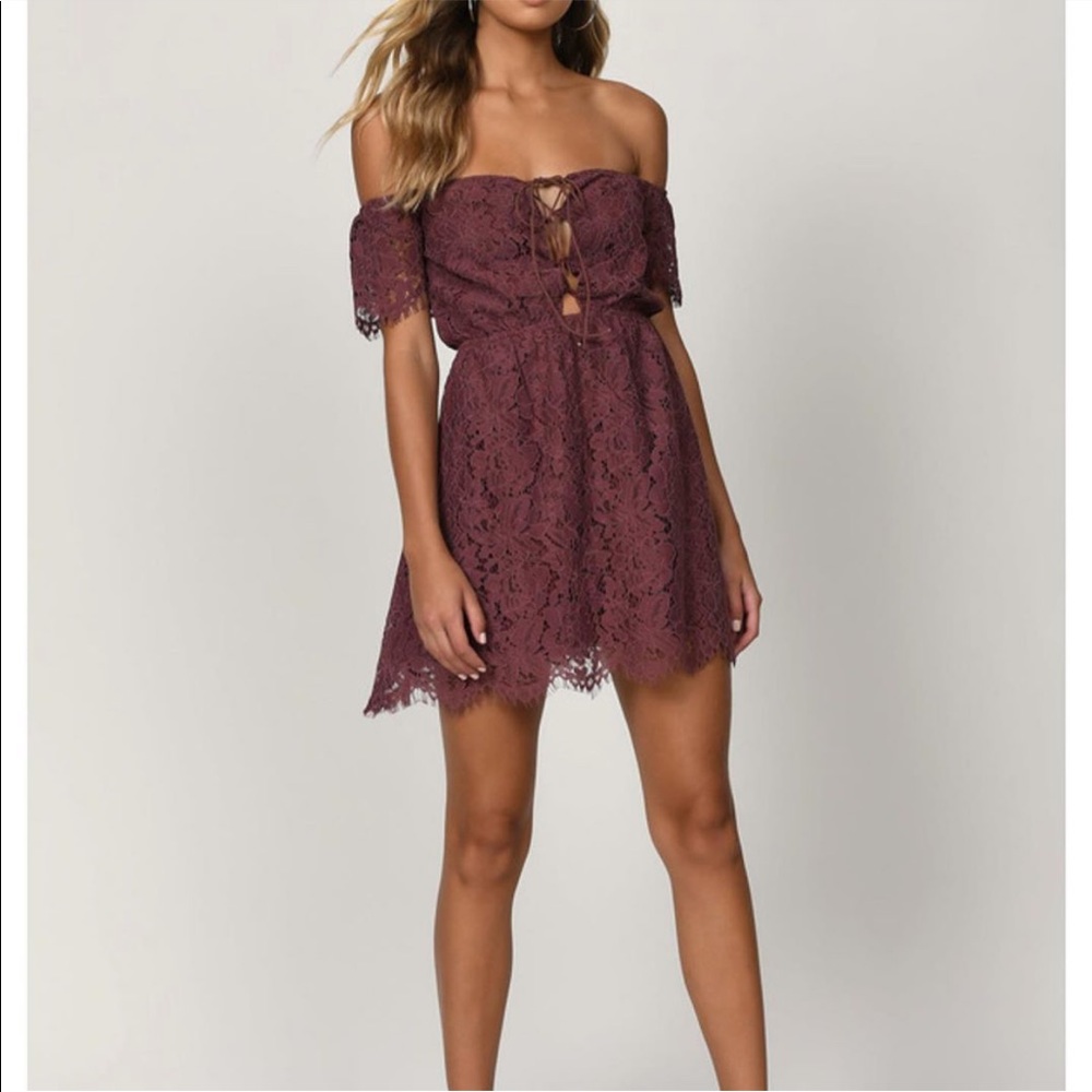 Mauve lace dress